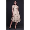 thumbnail image 4 of Bimba Pink Blossom & Goldfinch Bird Printed Knee Length Ladies Sleeveless Holiday Wear Tank Dress-Large, 4 of 6