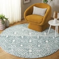 thumbnail image 2 of SAFAVIEH Audrey Jaxon Trellis Area Rug, Blue/Ivory, 6' x 6' Round, 2 of 7
