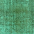 thumbnail image 1 of Ahgly Company Machine Washable Indoor Square Oriental Turquoise Blue Industrial Area Rugs, 5' Square, 1 of 4