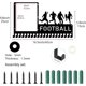 thumbnail image 2 of Exhibidor de medallas de fútbol con marco de fotos, soporte de pared metálico para colgar premios deportivos con 20 ganchos., 2 of 9