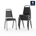 thumbnail image 4 of Flash Furniture Hercules Series Adult Size Trapezoidal Stacking Banquet Chairs, Set of 4, Black, 4 of 19