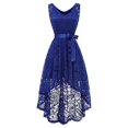 thumbnail image 3 of Elegant Plus Size Party Dress For Women V Neck Sleeveless Lace High Waist Formal Evening Gown, 3 of 8