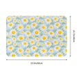 thumbnail image 3 of Salouo Daisies Flowers Pattern Outdoor Indoor Sturdy Doormats 16’’×24’’, Anti Fatigue Soft Flannel Thick Door Mat,Non-Slip Rectangle Rug Cushion, 3 of 7