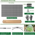 thumbnail image 3 of 36PCS Garden Hoops Grow Tunnel Kit - 8FT Rust-Free Fiberglass Arches With Plastics Coating (6 Sets) for Raised Beds, Plant Support, Shade Cloth Net, Insect Netting & Row Cover Protection, 3 of 5