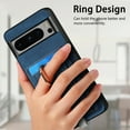 thumbnail image 5 of Nalacover 2-in-1 Magnetic Case for Google Pixel 8 Pro, Back Wallet Case with Detachable Card Holder Ring Holder Stand Phone Cover for Google Pixel 8 Pro, Vintage PU Leather Shockproof Case - Blue, 5 of 10