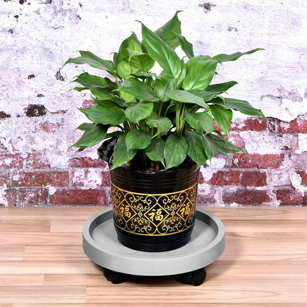 Pot de fleur en plastique Set de 4, Pot de plante rond avec système  d'arrosage pour