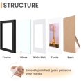thumbnail image 3 of 3 Pack 11x14 Picture Frame, High Definition Glass for 8x10 with Mat or 11x14 Without Mat, Wall and Tabletop Display Photo Frames, 3 of 9