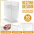 thumbnail image 2 of Sorbus 10 Pack Medium Clear Plastic Storage Bins, Clear Organizer Bins with Handle for Kitchen, Pantry, Cabinet, Refrigerator, Craft, Toys, Clothes, Closet, Under Sink, Bathroom Organizers, 2 of 7