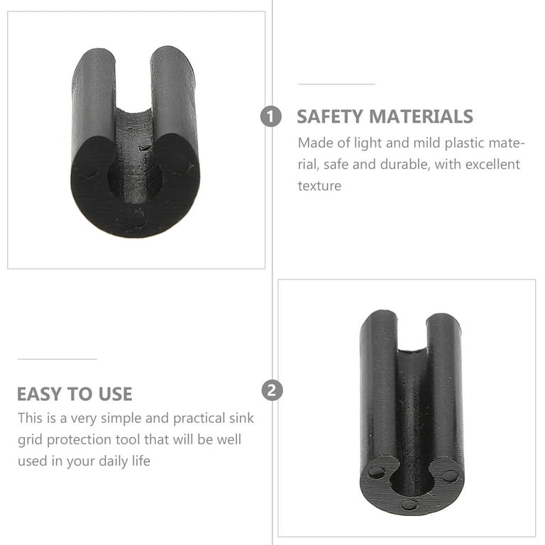 rubber feet for sink grid sink protectors 100pcs kitchen sink wire rack feet rubber wire bumper replacement parts for kitchen rack black 4.8mm