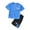 Blue, variant on TOWED22 Boys Loose Active Short-Sleeve Shirts Sports and Athletic Shorts Set Quick Dry Lightweight Sports Sets Blue,11-12 Y