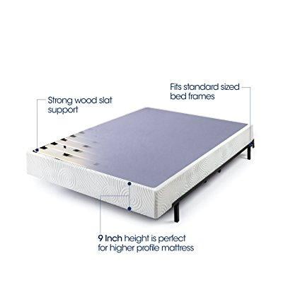 Photo 1 of zinus 9 inch high profile metal smart box spring / mattress foundation / wood slat support / easy assembly, queen
