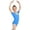 Blue, variant on Girls Ballet Leotards Short Sleeve V-Neck Leotards Casual Solid Color Ballet Dance Bodysuits for Teens Gilrs Size 3-15 Years
