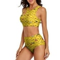 thumbnail image 2 of 2024 Sexy Yellow Ducks Bikini Swimsuit Funny Ducklings Trend Swimwear High Waisted Design Bikini Set High Cut Beachwear, 2 of 7