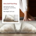 thumbnail image 4 of nuLOOM Kai SuperiorWash Stripe Faux Rabbit Machine Washable Area Rug, 2' 6" x 6', Runner, Kai Off-white, 4 of 12
