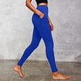 thumbnail image 2 of GJSYRH Women High Waist Workout Leggings with Pockets Comfortable Stretchy Athletic Running Yoga Pants for Women Blue XL, 2 of 5