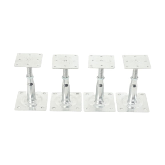 Optima 4Pcs Adjustable Support Jack Screw Jacks Sturdy 4" to 6" Versatile Post Floor Joist Jacks House Jack Stand for Deck Floor Silver