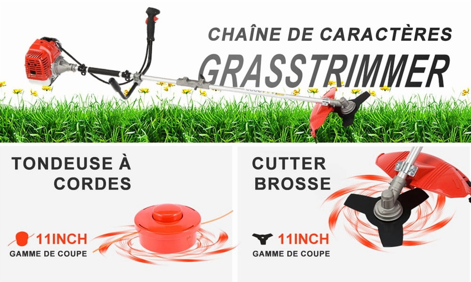 YNCE 52CC 2 Stroke Gas Weed Wacker, 2 in 1 Gas Weed Eater, Maximum Power/Speed - 2.2KW/8500rpm & Multi Functional Gas Powe String Trimmer for Yard & Garden