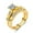 Gold, variant on 6*6mm Round Cut White AAA CZ 925 Silver, Gold Plated Women's Ring Sets Size 6-10