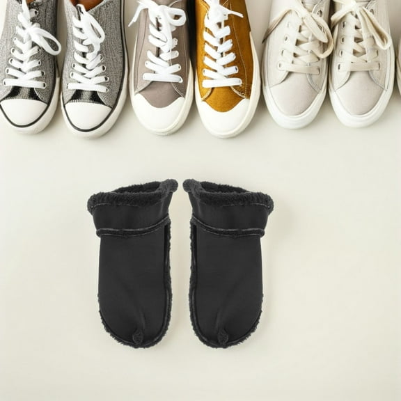 OFFIGAM Thermal Boot Liners, Black, Soft Plush, Detachable, Ideal for Winter, 1Pair