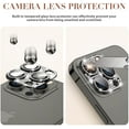 thumbnail image 2 of For Apple iPhone 13 Pro 6.1 inch 3D Diamond Bling Crystal Full Coverage Camera Screen Area Lens Protector Black, 2 of 6