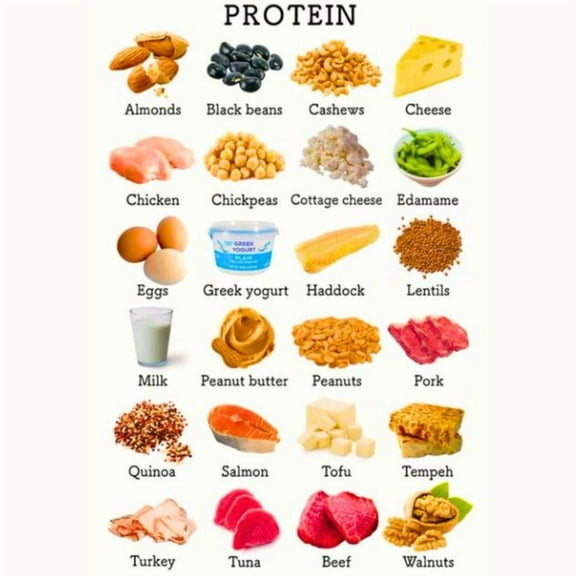 Protein Recipes Healthy nutrition checklist poster meal planning healthy cooking poster, wall decoration suitable for kitchen living room bedroom poster