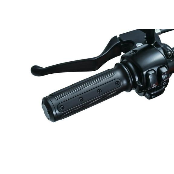 Kuryakyn Heavy Industry Grips, Cable Throttle, Satin Black