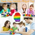 thumbnail image 5 of Push Bubble Pop Among in Us Shape Autism Sensory Fidget, Office Bubble Popping Fidget Stress Relief and Anti-Anxiety Tools for Kids and Adult (Rainbow), 5 of 5