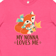 thumbnail image 4 of Inktastic My Nonna Loves Me Gift Cute Fox Youth T-Shirt, 4 of 5