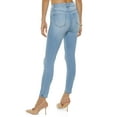 thumbnail image 2 of Womens WAX Stretch Distressed High Rise Jeans, 2 of 2