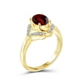 thumbnail image 4 of JewelersClub Garnet Ring Birthstone Jewelry – 1.50 Carat Garnet 14K Gold Plated Silver Ring Jewelry with White Diamond Accent – Gemstone Rings with Hypoallergenic 14K Gold Plated Silver Band, 4 of 4