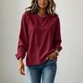 thumbnail image 5 of Maplenight Womens Crew Neck Sweatshirt Raglan Long Sleeve Casaul Loose Fit Fall Sweatshirts, 5 of 8