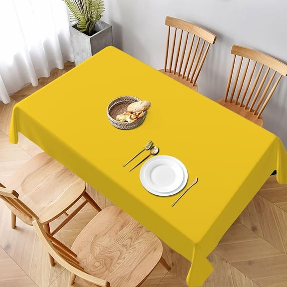 Rectangle Tablecloth Modern Yellow Summer Oblong Table Cover Washable Table Cloths for Kitchen Dinning Party Tabletop Modern Decoration 60 x 102inch
