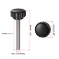 thumbnail image 2 of Uxcell 6 Pieces Knurled Clamping Knobs M6 x 45mm 304 Stainless Steel Threaded Stud 22mm Round Head Thumb Screws Black, 2 of 5