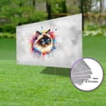 thumbnail image 3 of Watercolor Drip Siamese Pop Art Colorful Portrait Artwork Yard Sign Cat Lover Kitten Owner Gifts Outdoor Home Lawn Garden Porch Decor - 01009, 3 of 5