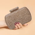 thumbnail image 3 of Bolso Mano Paja para Mujer Con Correa Cadena Bolso Diario Verano para Mujer (gris), 3 of 9