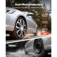 thumbnail image 4 of KFFKFF 15-Inch Set of 4 Wheel Covers, Snap-On Rim Caps for R15 Size Tires, Universal 10-Spoke ABS Hubcaps for Various Car Models, Silver/Black, 4 of 9