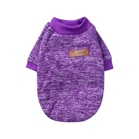 TOPGOD Cat Dog Shirt Winter Sweater Round Neck Long Sleeve Elastic Knitting 2-Leg Pet Warm Pullover
