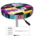 thumbnail image 4 of KLL funny dogs Round Bar Chair Cushion Cover,Bar Stool Protector with Elastic, Soft Washable-14 inch, 4 of 7