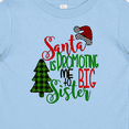 thumbnail image 4 of Inktastic Santa is Promoting Me to Big Sister Green Plaid Tree Girls Baby T-Shirt, 4 of 5