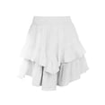 thumbnail image 7 of TaTaai Women's Golf Skirt for Women Solid Color Bohemian Ruffle Layered High Waisted Pleated Mini Tennis Skirt for Summer Daily Gift, 7 of 7
