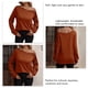 thumbnail image 4 of Jersey de mujer con hombros descubiertos, manga larga, color puro, sudadera, blusa para otoño invierno, naranja, M, 4 of 5