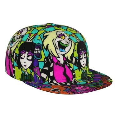 Beetlejuice Tim Brim Bill Baseball Cap Adjustable Snapback Hat Hip Hop Caps for Men Women