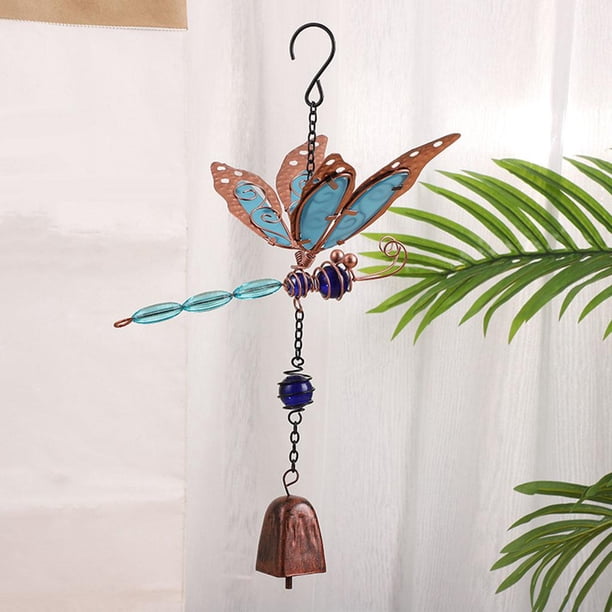 Campanas de viento coloridas con campanas de viento de diseño de metal de jardín elegante y brillante, encantadores de melodías relajantes para decora Campana azul Baoblaze Carillón de viento