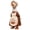 A001- A, variant on Fall Porch Goose Outfit with Pumpkin Embroidery, 21 Inch, Brown and Cream, Thanksgiving Decoration