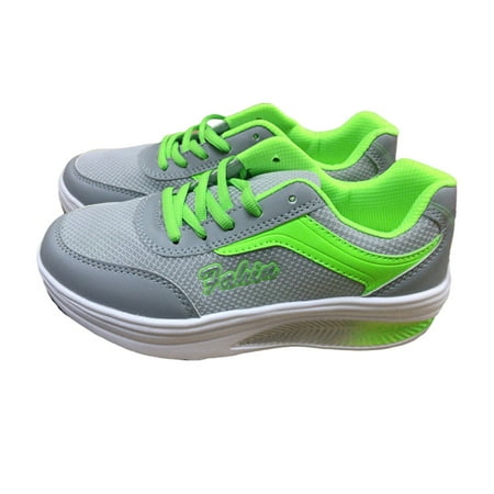 

Casual Walking Sport Shoes Breathable Sneakers Green 37 Mesh