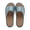 Peacock blue, variant on Unisex Slide Sandals, Open Toe House Slippers with Linen Insole for Indoor Outdoor