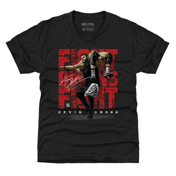 Youth 500 Level  Heather Black Kevin Owens T-Shirt