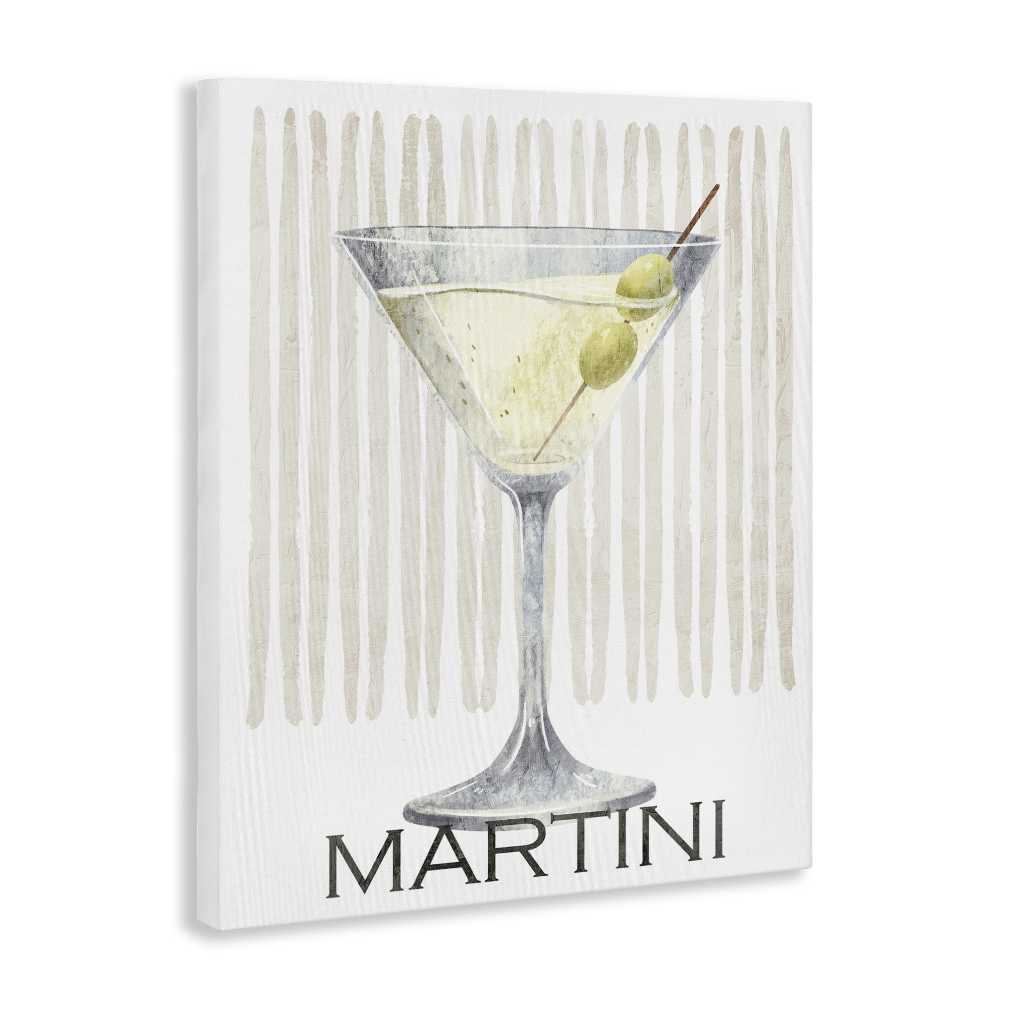 Stupell Industries Subtle Martini Drink Canvas Wall Art, design by Kim Allen