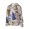 thumbnail image 2 of Kll Vintage Coffee Grinder Print Men'S Women’s Upf 50+ Sun Protection Outdoor Hoodie Jacket Long Sleeve Fishing Hiking Performance Shirt- Small, 2 of 8
