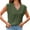Army green, variant on Summer Womens V Neck Cap Sleeve Tops Casual Loose Fit Knit Lightweight Going Out Sweater Pullover Top